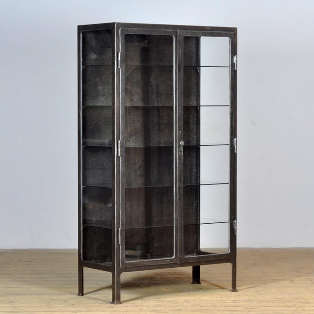 Polished Iron Medical Cabinet, 1930s For Sale - Image 10 of 10