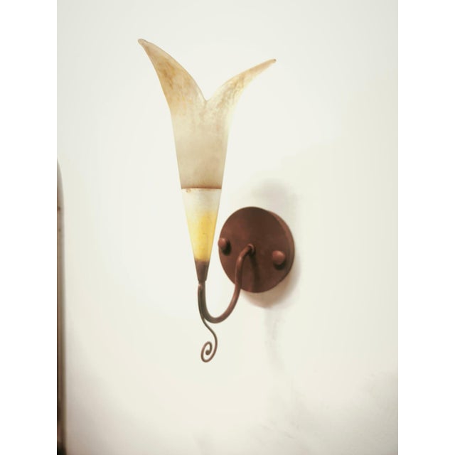 Metal Floral Applique with Murano Glass, 1980s For Sale - Image 7 of 10
