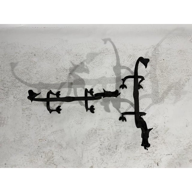 Mod Dragon Andirons in Wrought Iron, 1940s, Set of 2 For Sale - Image 14 of 18