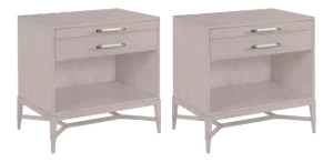 Shea Bedside Table in Elephant Gray - a Pair