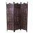 1960s Anglo Indian Carved Wood Three Panel Folding Screen For Sale
