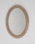 1900-1909 France Weathered Whitewash Cerused Oval Wall Mirror For Sale In Greensboro - Image 6 of 8