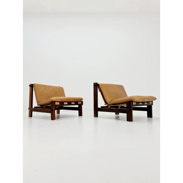 Mid-Century Modern Lounge Chair in Leather and Wood by Carl Straub, 1960s For Sale - Image 17 of 17
