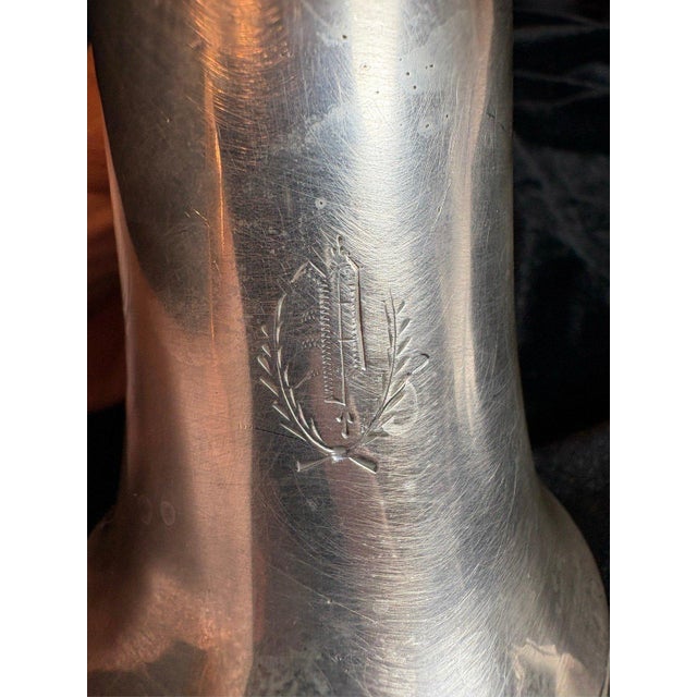 Rogers Smith & Co Quadruple Plate Silver Syrup Pitcher Floral Meriden For Sale In Dallas - Image 6 of 9