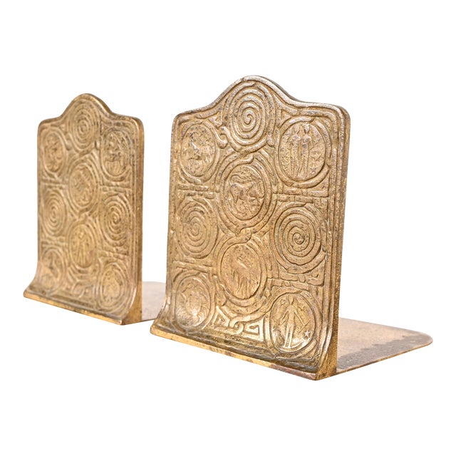 Tiffany Studios New York Bronze Doré Zodiac Bookends, Circa 1910 Chairish