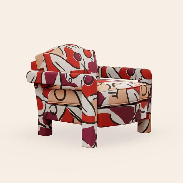 Red Grenadine Elio Lounge Chair by Ceraudo For Sale - Image 8 of 8