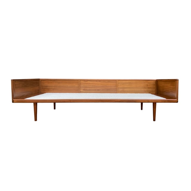 Brown 1950s Solid Walnut Case Sofa/Daybed by Mel Smilow For Sale - Image 8 of 14