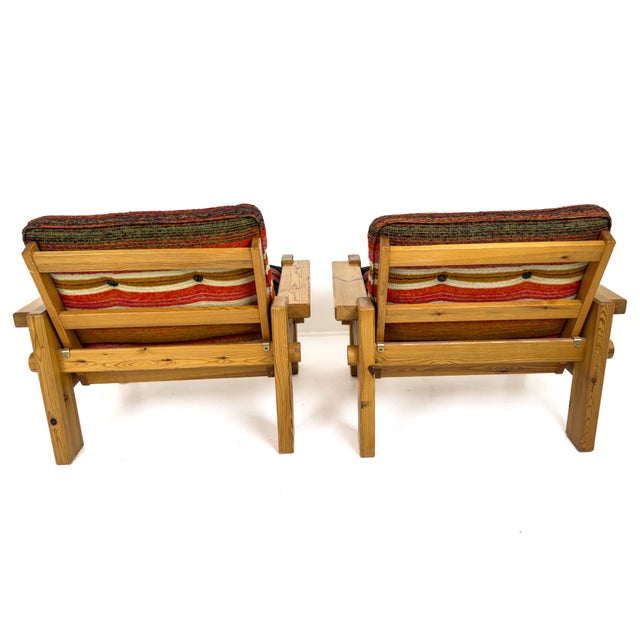 Ramo Pine Lounge Chairs by Yngve Ekström for Swedese, 1970s, Set of 2 For Sale - Image 3 of 8