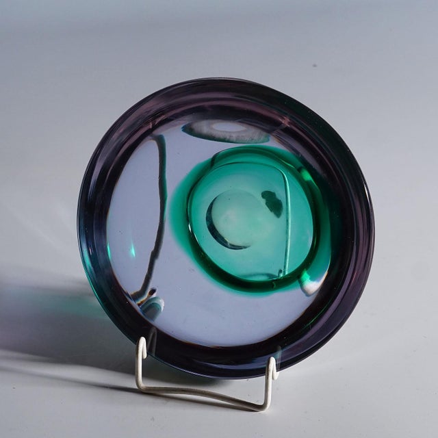 Seguso Vetri d'Arte Murano Sommerso Glass Bowl 1960s For Sale - Image 6 of 9