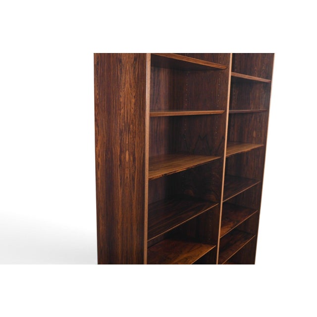 Wood Mid 20th Century Carlo Jensen Double Rosewood Bookcase by Hundevad + Co #3, Atrributed For Sale - Image 7 of 8