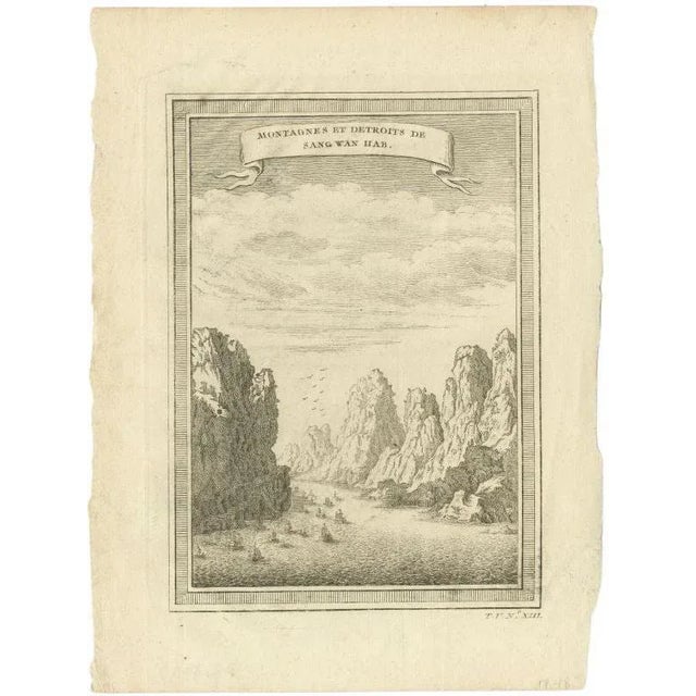 Mid 18th Century Prévost, Mountains and Strait of Sang Wan Hab, 1746, Paper For Sale - Image 5 of 5