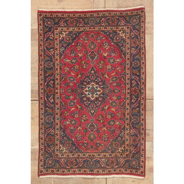 Vintage Persian Kashan Rug, 03'02 X 04'09 For Sale - Image 10 of 10