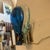 Two 1960s. Space Age Steel and Blue and Verde Nilo Glass Wall Sconces by Veca For Sale - Image 9 of 15