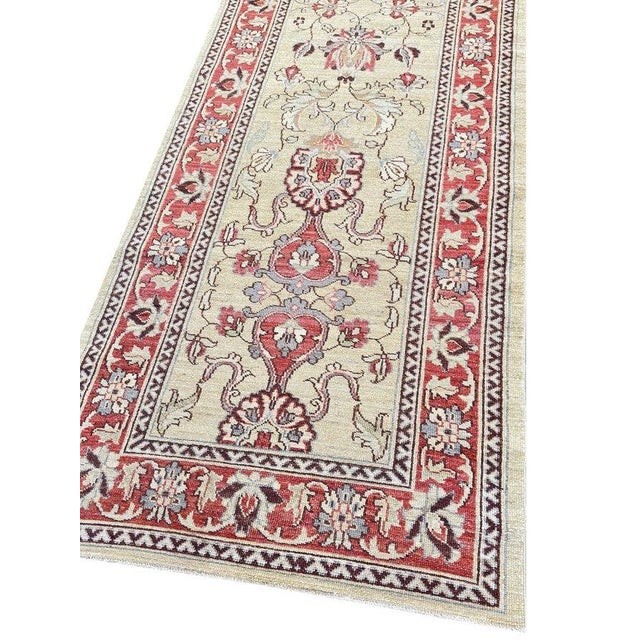 1990s 1990s Handwoven Persian Sultanabad Style Runner Rug 3x8 For Sale - Image 5 of 9