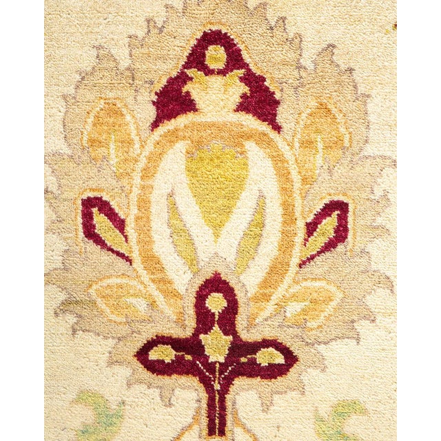 Traditional Mogul Collection Hand-Knotted Area Rug - Ivory 7' 10" x 10' 5" For Sale - Image 3 of 9