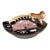 Mid-Century Atomic Drip Glazed Ceramic Lion & Cubs Ashtray For Sale