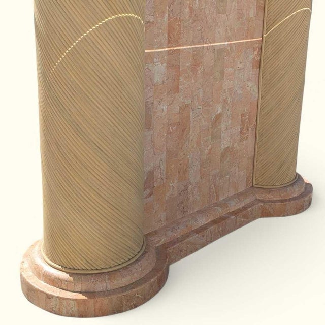 Postmodern Tessellated Stone and Glass Console Table, 1980s, Marble For Sale - Image 17 of 18