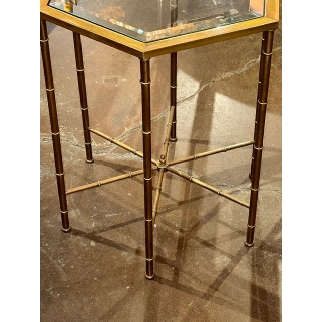 Mid-Century Modern Pair of MCM Mastercraft Brass Side Tables For Sale - Image 3 of 5