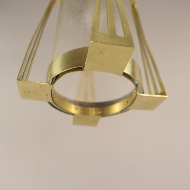 Corridor Lantern with Original Shade from Wiener Werkstätte, 1890s For Sale - Image 4 of 14