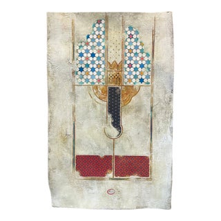 1997 John Wyandt Lamp Flower Mixed Media For Sale