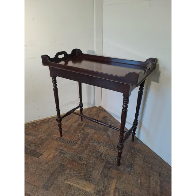 Chippendale Style Mahogany Tray on Stand, 1900s For Sale - Image 6 of 7