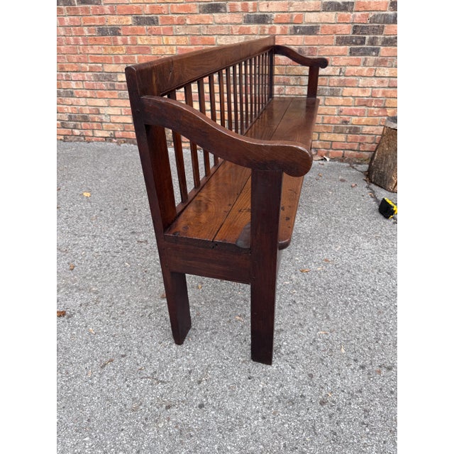 French Early 19th Century French Hall Bench For Sale - Image 3 of 10