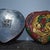 Vintage Chinese Carved Lacquer Heart Shaped Jewelry Box With Dragon Phoenix & Peony Relief For Sale - Image 4 of 9