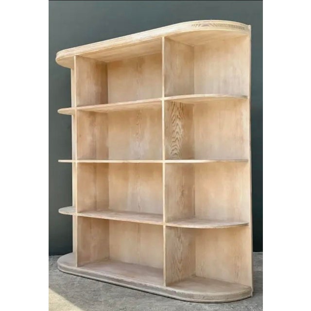 Vintage Washed Wood Wide Etagere For Sale - Image 12 of 12