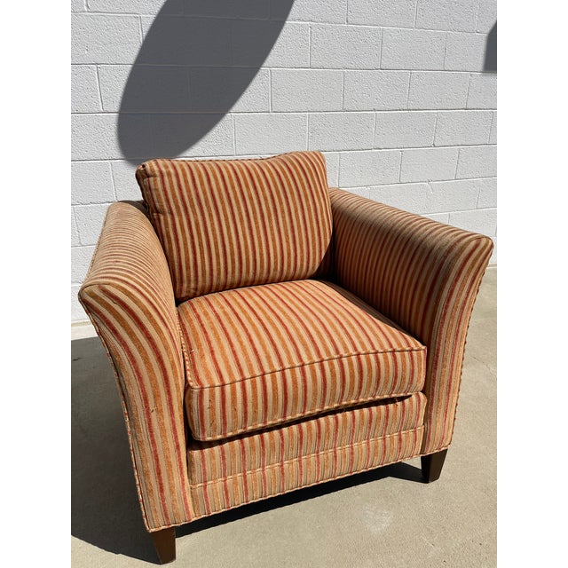 Vintage Stickley Brand Classic Upholstered Club Chair For Sale - Image 11 of 15