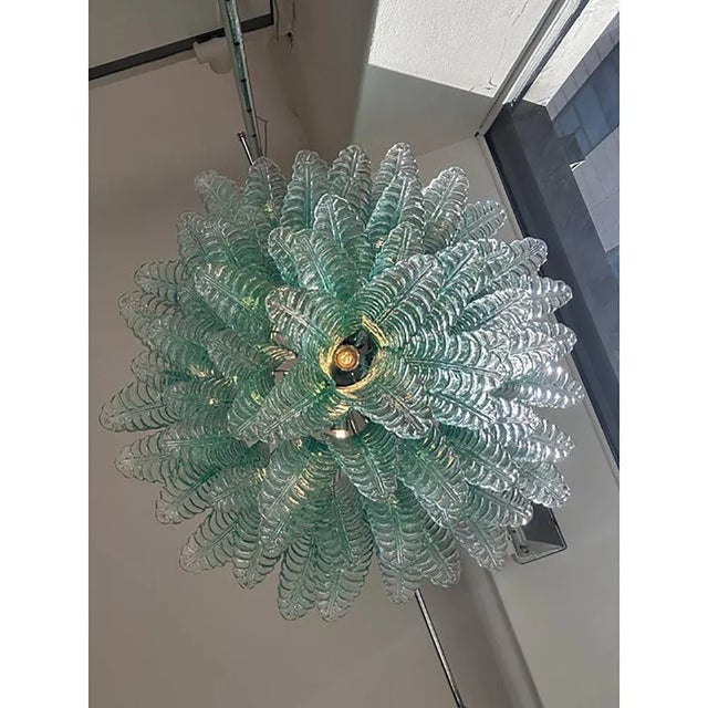 Forest Green Scenographic Green Felci Murano Glass Style Chandelier by Simoeng For Sale - Image 8 of 9