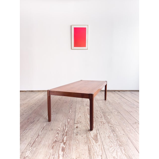 Dimensions: approx. 140 × 65 × 45 cm (width × depth × height) Large coffee table made of solid teak, likely Danish-made in...