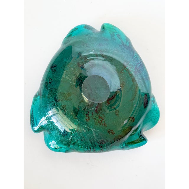 1950s Mid Century Modernist Italian Multicolor Confetti Murano Style Art Glass Freeform Decorative Bowl For Sale - Image 9 of 12