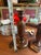 1970s Country Core Pair of Wooden Candleholders and Pink Candles For Sale - Image 9 of 11