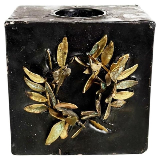 Candleholder in Candle and Brass, France, 1970 For Sale - Image 16 of 16