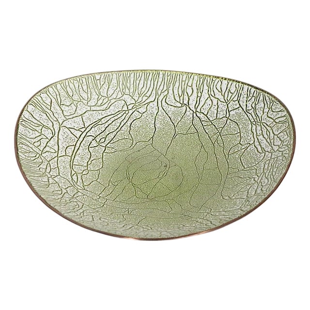 Mid 20th Century Enamel on Copper Dish Vide Poche For Sale