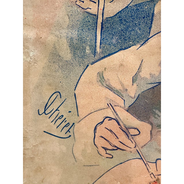 Original Jules Chéret "L'Arc-en-Ciel" Folies-Bergère Color Lithograph, Paris, 1893 For Sale - Image 10 of 18