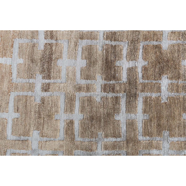 Modern Contemporary Harvin Design Rug – Handmade Hemp & Silk by Doris Leslie Blau For Sale - Image 3 of 7