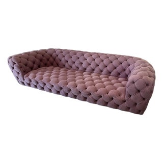 Chesterfield Style Baxter Sofa in Nubuck Leather For Sale