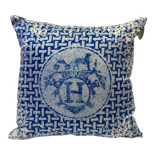 2000s Hermès Mosaïque Au 24 Pillow For Sale