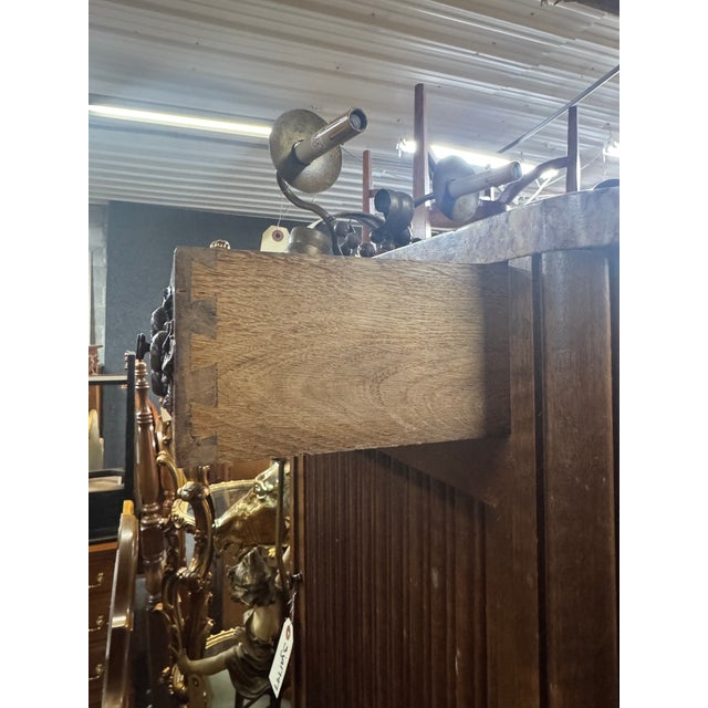 French Marble Top Walnut Carved Nightstand For Sale - Image 13 of 15