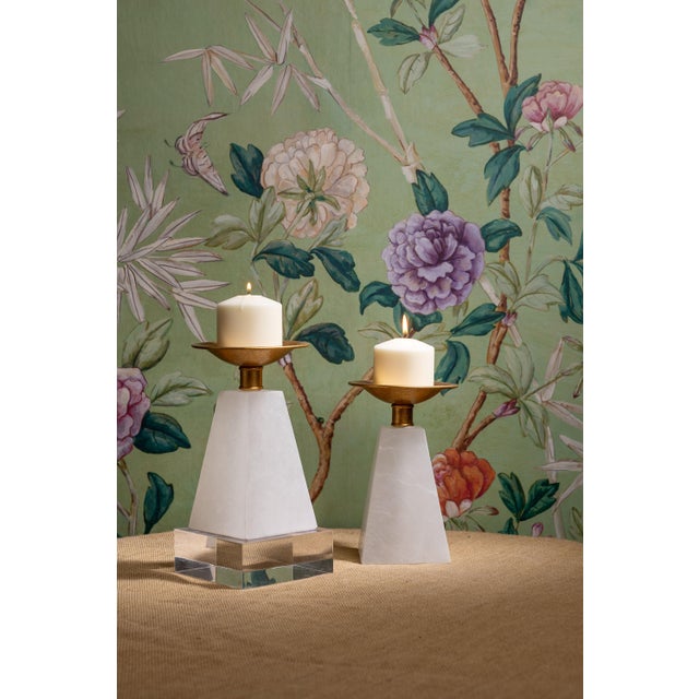 Name: Artemis Alabaster Candle Holder Set/2 Size: 8"H x 5"W x 5"D The artemis candleholders are sold as a set/2. Natural...