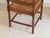 Rustic Vintage Corner Chair in Turned Wood with Carved Straw Seat For Sale - Image 3 of 7