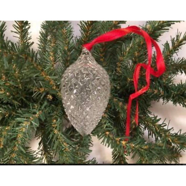 Stuben 1980s Steuben Glass Pinecone Christmas Ornament For Sale - Image 4 of 4