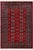 Rustic Bokhara Red Green Hand Knotted Rug For Sale - Image 9 of 9