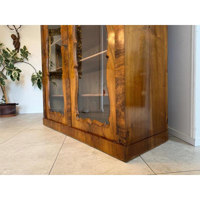 Biedermeier Walnut Display Cabinet For Sale - Image 11 of 18