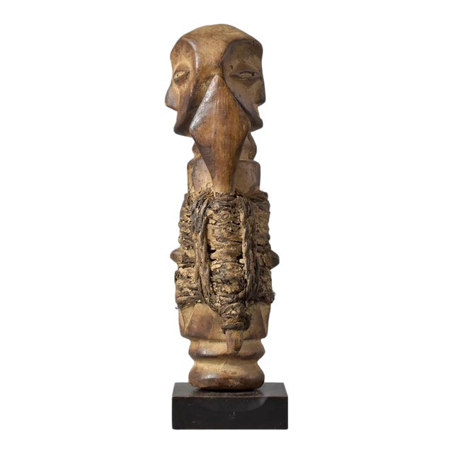 Early 20th Century Lega Double Faced Fetish Figure On Custom Base For Sale