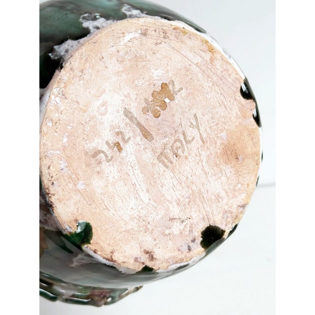 Ceramic Mid Century Italian Majolica Ceramic Rooster Basket / Cachepot Planter For Sale - Image 7 of 7