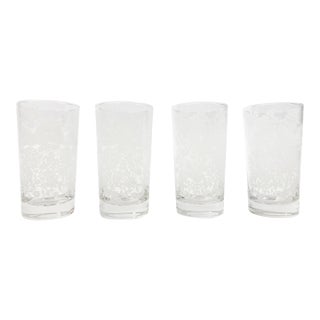Vintage Libbey Flora and Fauna Glasses, Set of 4 For Sale