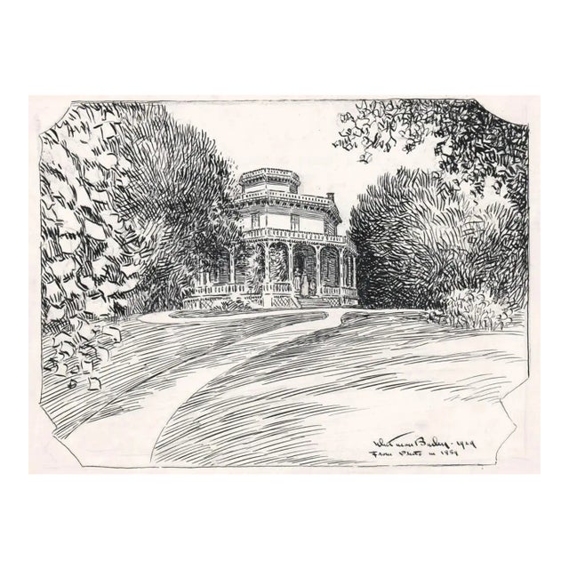 1929 Whitman Bailey Stamford Connecticut Architectural Drawing For Sale