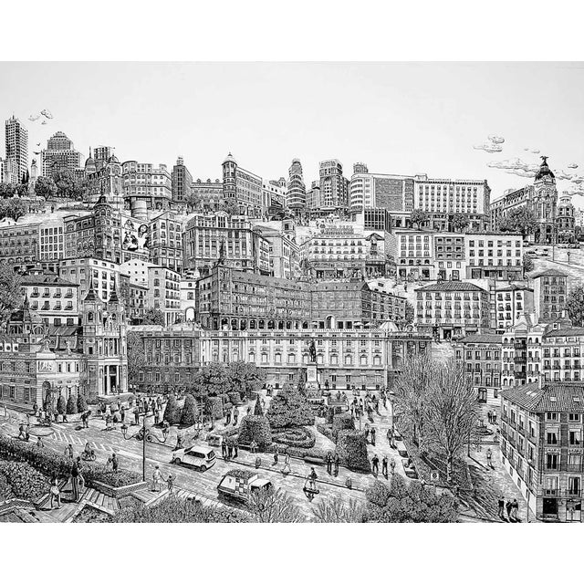 Alina Muressan, Madrid Centro, Ink and Brush on Canvas, 2024 For Sale - Image 6 of 6